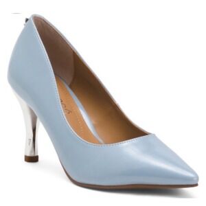 New J. Renee Kanan Placid Blue Patent Leather Pointed Toe Heel Pumps Shoes Sz 9M